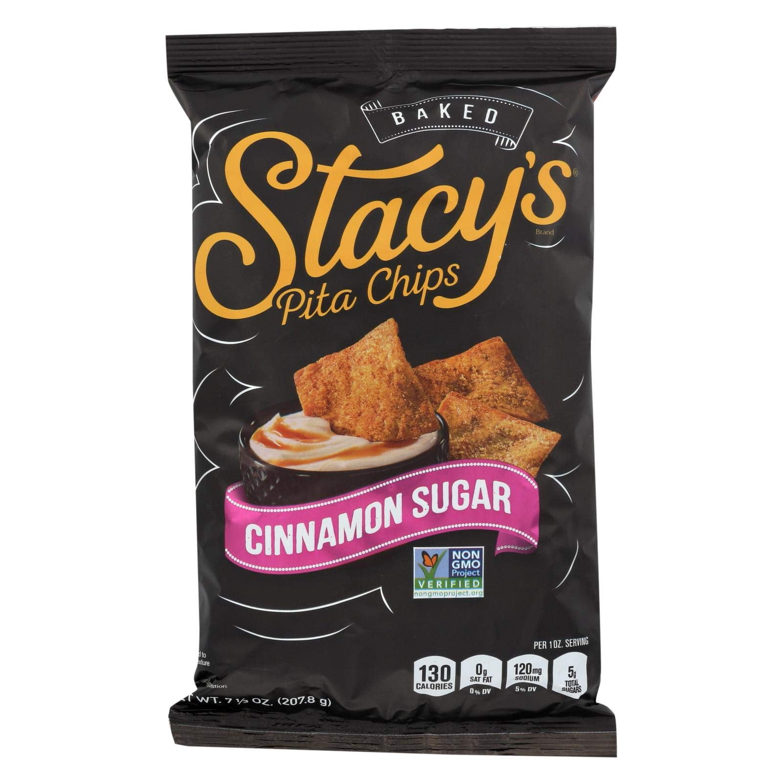 Stacy's Stacys Cinnamon Sugar Pita Chips 7.33 oz (Pack of 4)