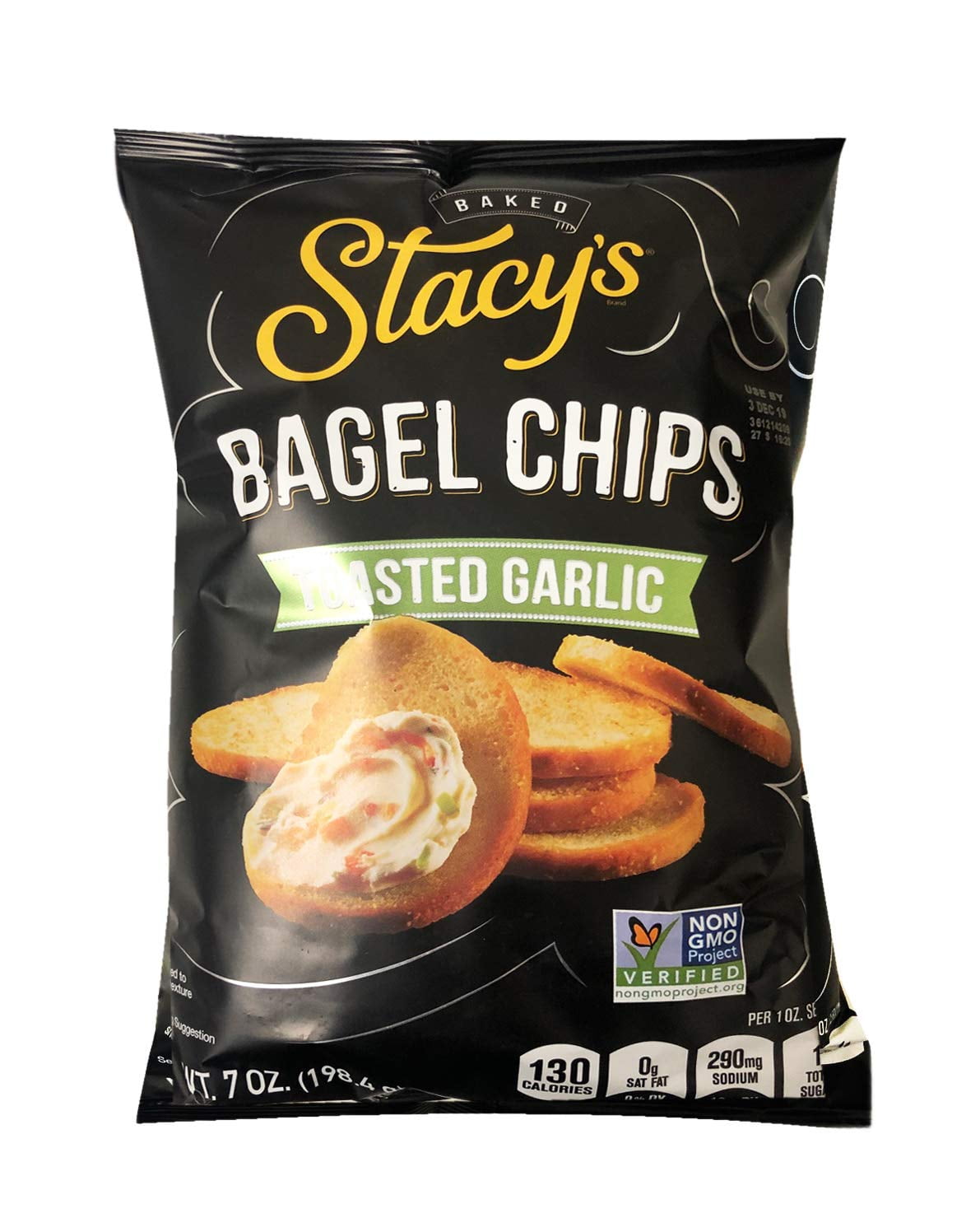 Stacys Non GMO Baked RE32Bagel Chips 7oz 2 Pack Toasted Garlic