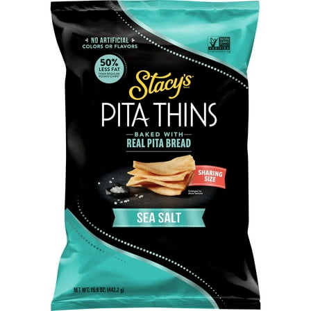 Stacy’s No Artificial Colors or Flavors Sea Salt Pita Thins Bag, 15.6 oz​