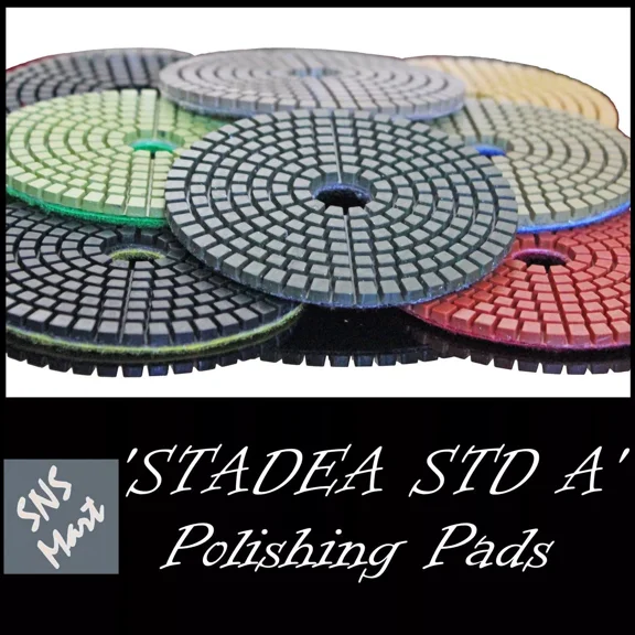 Stadea 5" Diamond Polishing Pad Grit Buff Black For Granite Concrete Wet Grinder