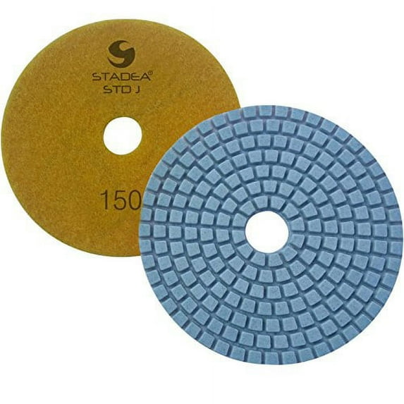 Stadea PPW138D Diamond Polishing Pads 4" For Concrete Terrazzo Marble Granite Stone Countertop Floor Wet Polishing, Grit 150 - Pack of 5