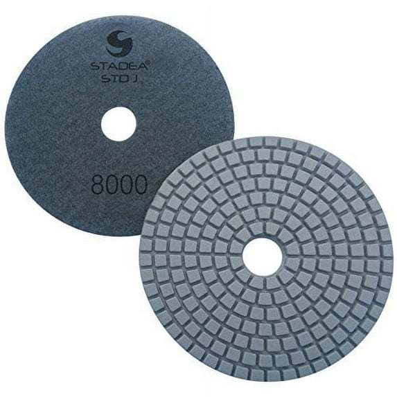 Stadea PPW163D Diamond Polishing Pads 4" For Concrete Terrazzo Marble Granite Edge Countertop Floor Wet Polishing, Grit 8000 - Pack of 10