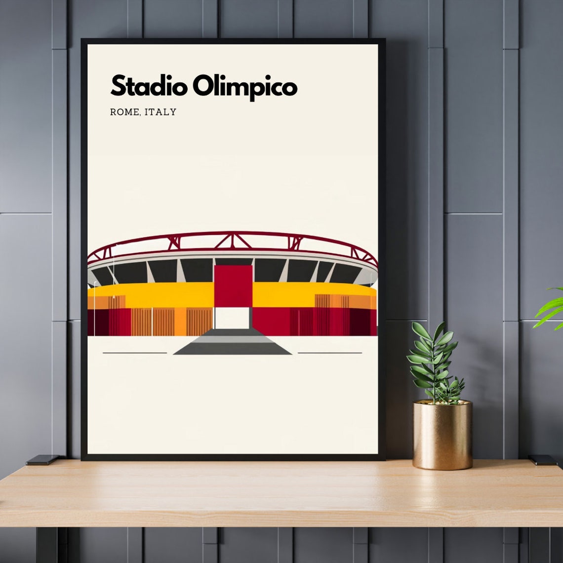 Stadio Olimpico - A,S, Roma - Print, Unframed Poster Size 16x24 ...