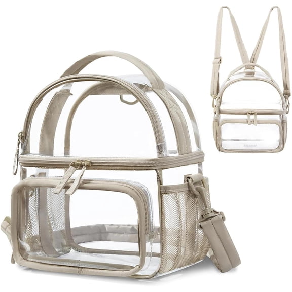 Stadium Approved Clear Bag 12"X6"X12", Double Deck Lunch Box, Convertible to Bac