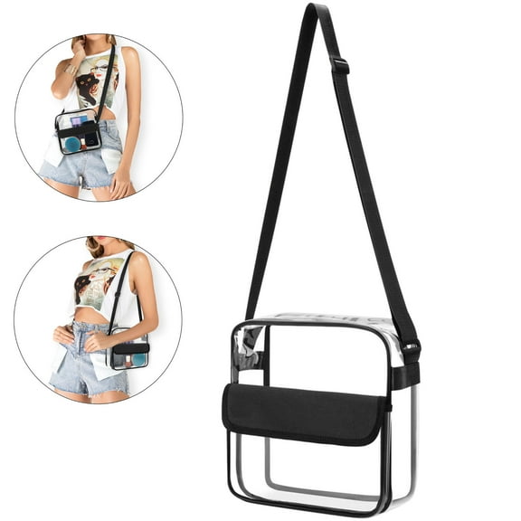 Stadium Approved Clear Crossbody Bag, Lingsida Waterproof Shoulder Bag with Adjustable Strap