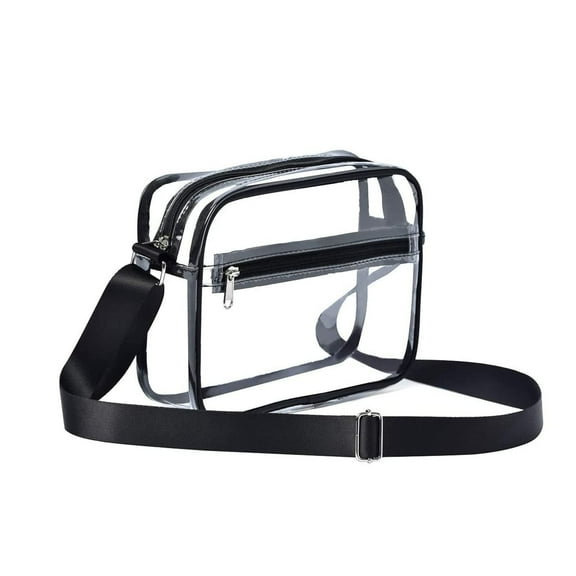 Stadium Approved Clear Crossbody Bag Shoulder Purse with Adjustable Strap for Concerts and Events Ideal Cosmetic Bag for