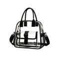 thumbnail image 1 of Stadium Approved Clear Crossbody Bag, Transparent Handbag with Top Handle, See Through Clear Tote Purse Adjustable Shoulder Strap for Concert Sports Game Festival Work, 1 of 6