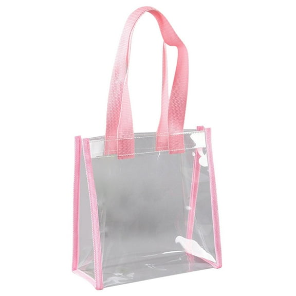 Stadium Approved Clear Tote Bags 12 x 12 x 6 Inch Large Clear Plastic Tote Bag with Handles for Work Sports