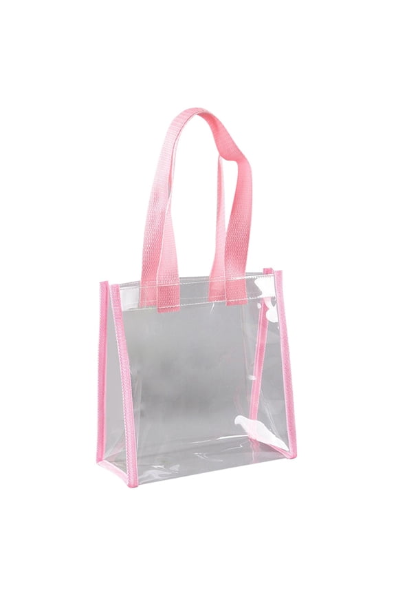 Stadium Approved Clear Tote Bags 12 x 12 x 6 Inch Large Clear Plastic Tote Bag with Handles for Work Sports