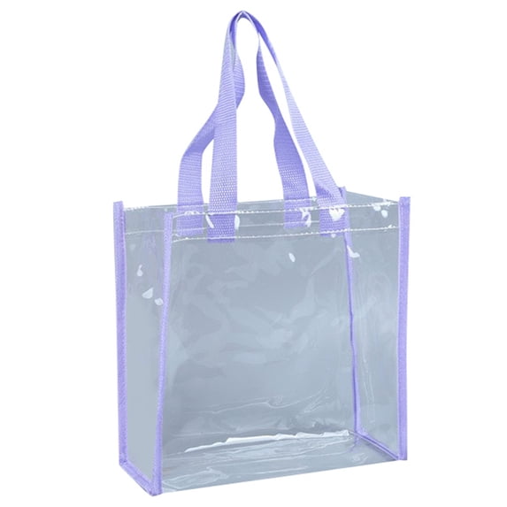 Stadium Approved Clear Tote Bags 12 x 12 x 6 Inch Large Clear Plastic Tote Bag with Handles for Work Sports