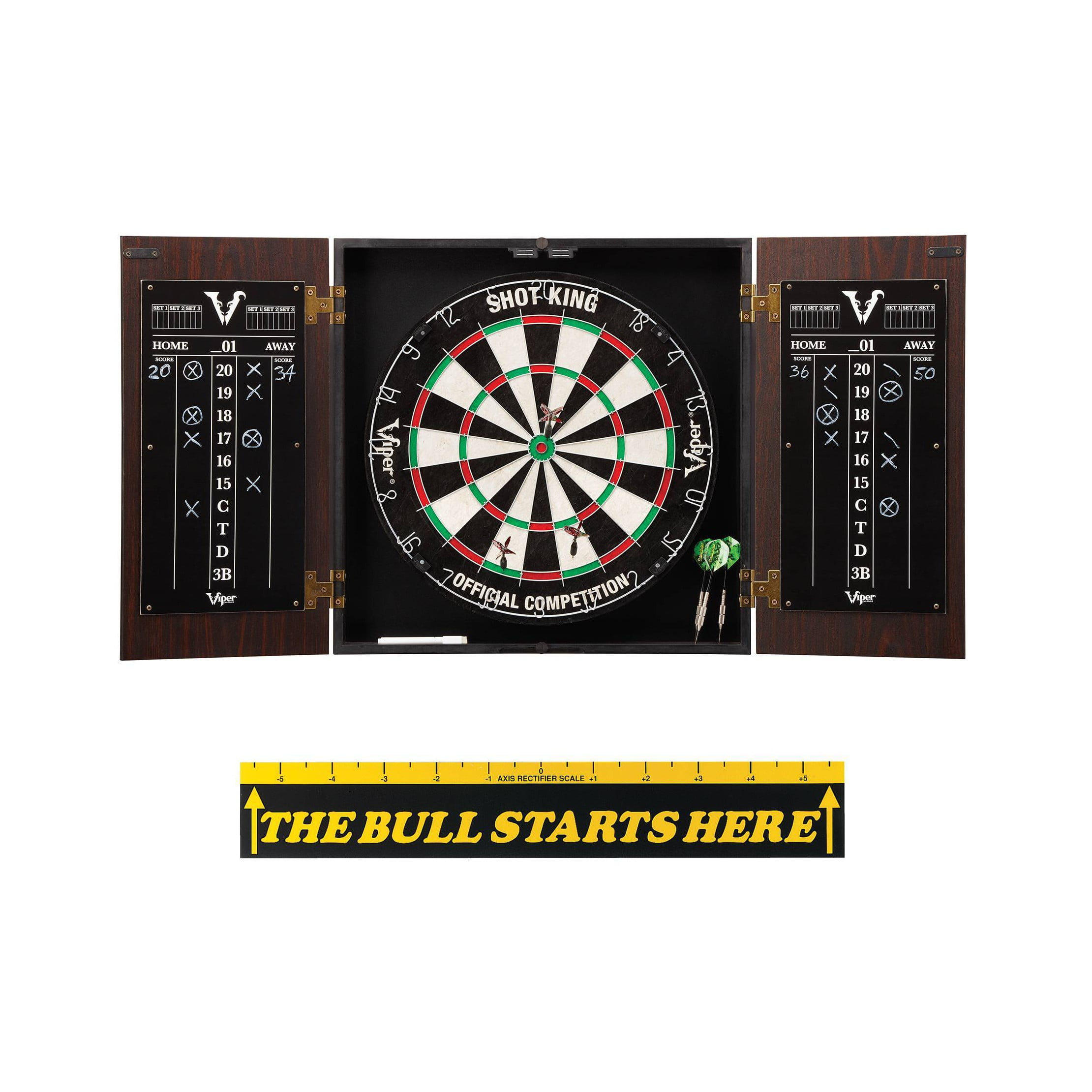 Stadium with Shot King Sisal Dartboard Throw Line Marker