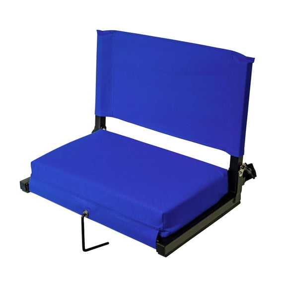 Stadium Chairs for Bleachers with Back Support by Outdoor Leisure Products, Large Ultra-Padded Seat for Complete Comfort, Easy Carry Handle with Adjustable Shoulder Strap