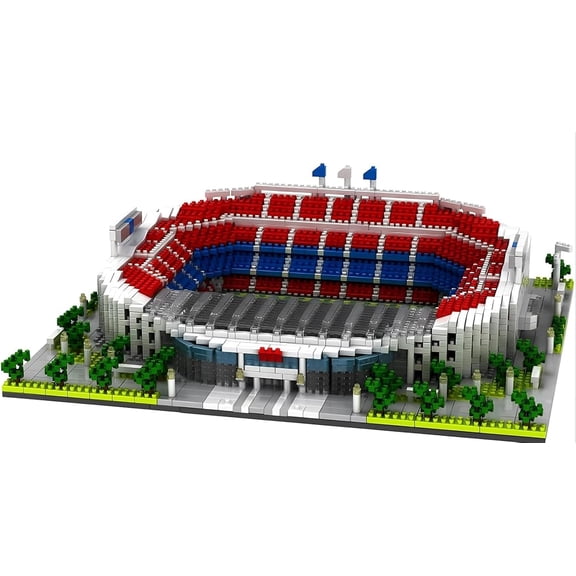 Stadium Micro Building Blocks 3500+ Pcs Architecture Football Field Kit Creative Sports Landmark Display Gift for Adults & Teens