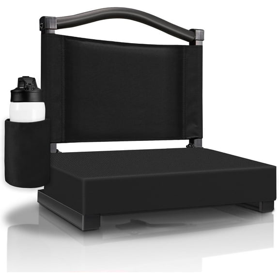 Stadium Seats with Back Support and Thick Cushion Bleacher Seats with Backs and Cushion Wide, Stadium Chairs Include Shoulder Strap and Pocket, Perfect for Sports Events