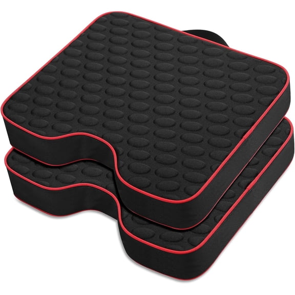 Stadium Seat Cushions - Portable Bleacher Cushions with 2.5" Extra Thick High-Density Foam and Massage Dots, Fashion Outdoor Seat Cushions for Sports Events, Travel, Camping, Chairs - 2 Pack