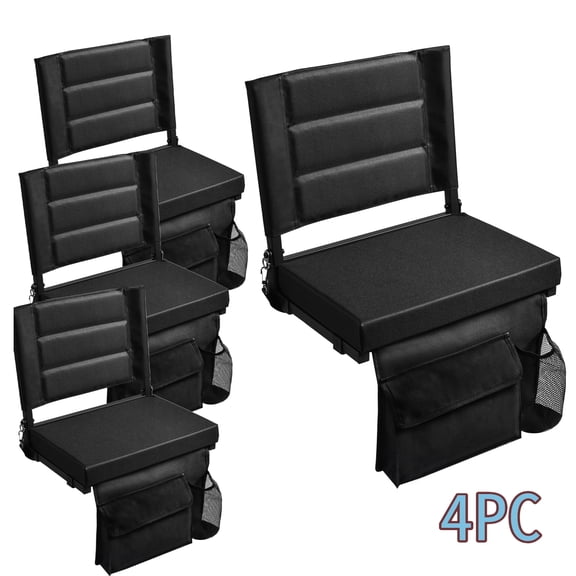 OUTMASTER Stadium Seat for Bleacher with Backrest. Portable for Good for Bleachers, Camping (4pc)