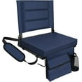 thumbnail image 1 of Stadium Seats with Back Support – Bleacher Chairs with Cushion, Portable Folding Stadium Chair with Removable Cushion and Large Pocket for School Events Sports Game, 1 of 14