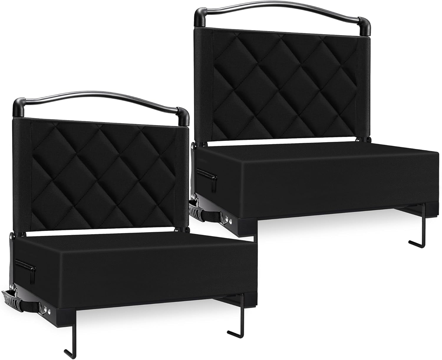 VIVOHOME 2-Pack Stadium Seats With Back Support & Cushion – Portable Foldable Bleacher Chairs For Sports Games, Concerts