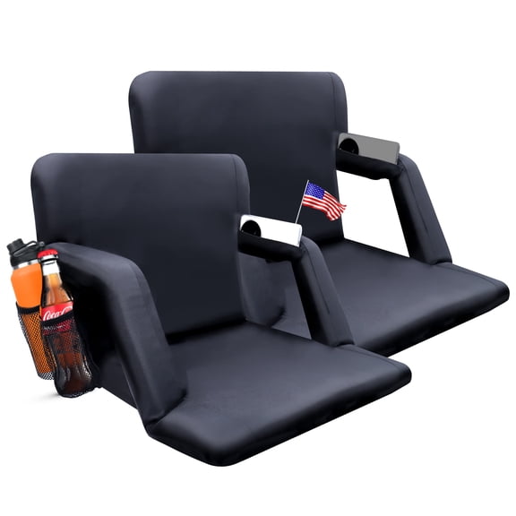 Stadium Seats for Bleachers Back Support Wide Padded Cushion Portable Reclining Bleacher Seat Camping Stadium Chair Waterproof