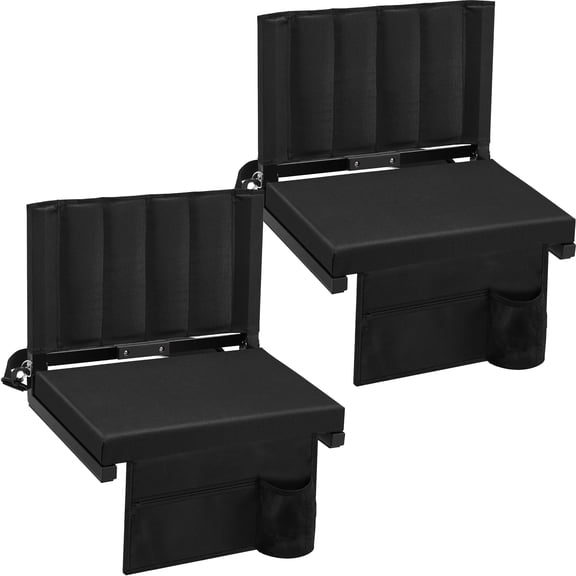 Stadium Seats with Back Support Bleacher Chairs with Back and Cushion Thick Padded Bleacher Seats Includes Shoulder Strap