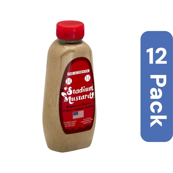 Stadium Squeeze Mustard 12 oz (Pack of 12)