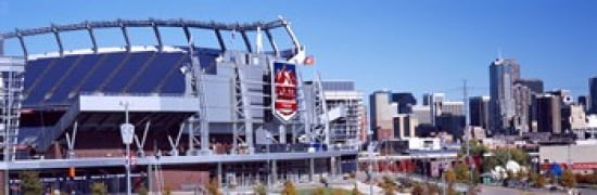 Stadium in a city Sports Authority Field at Mile High Denver Denver County Colorado USA Canvas Art - Panoramic Images (36 x 12)