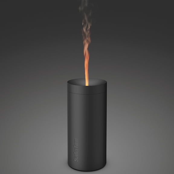 Stadler Form aroma diffuser Lucy using battery power, with flame effect can diffuse essential oils for up to 7 hours, for relaxation and revitalising aromatherapy, black