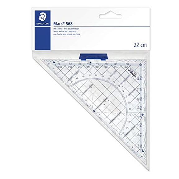 Staedtler 568 35 22cm Mars Geometry Set Square with Grip
