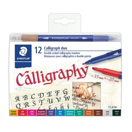 STAEDTLER Calligraph Duo Double-Ended Calligraphy Markers, 12 Count, Multi-Color, Archival Safe Ink price history and forecast - STAEDTLER 3002T12VC
