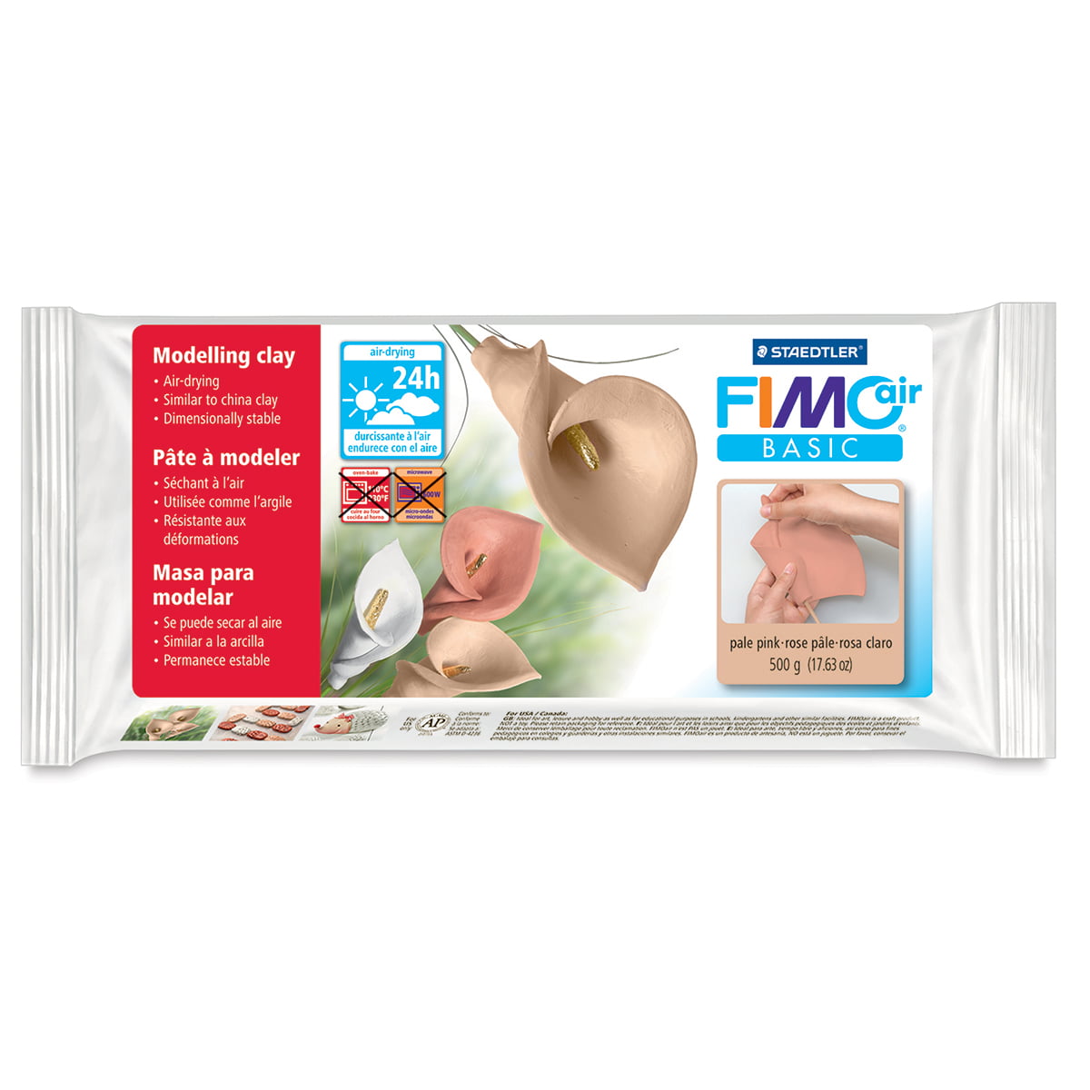 Staedtler Fimo Air Basic Modeling Clay - 17.6 oz, Pale Pink 