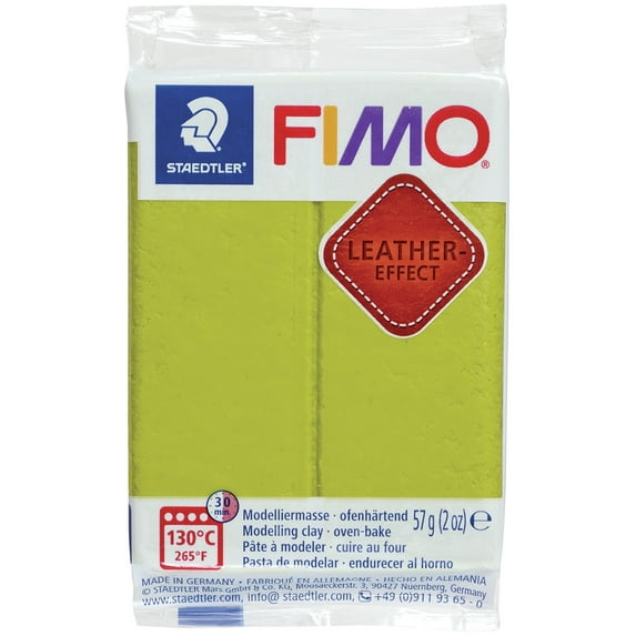 Staedtler Fimo Leather Effect Clay - Olive, 2 oz