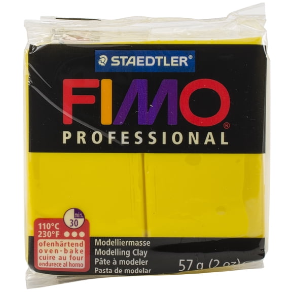 Staedtler Fimo Professional Polymer Clay - True Yellow, 2 oz