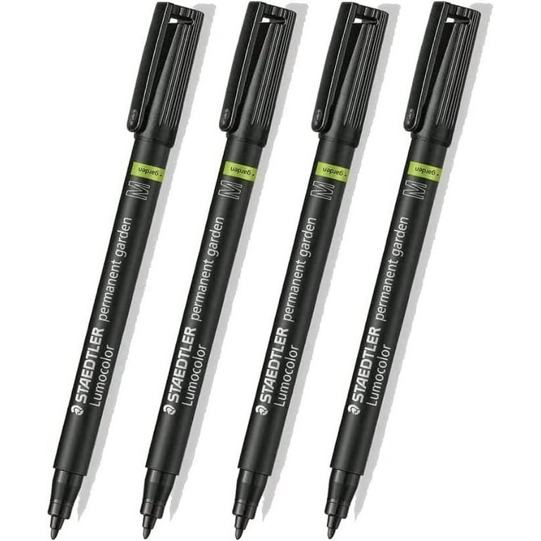 Staedtler Garden Marker Pen - Permanent Outdoor Marker [Pack of 4] UV  Resistant, Plastic Labeling, and Gardening Pen Black Markers Set 
