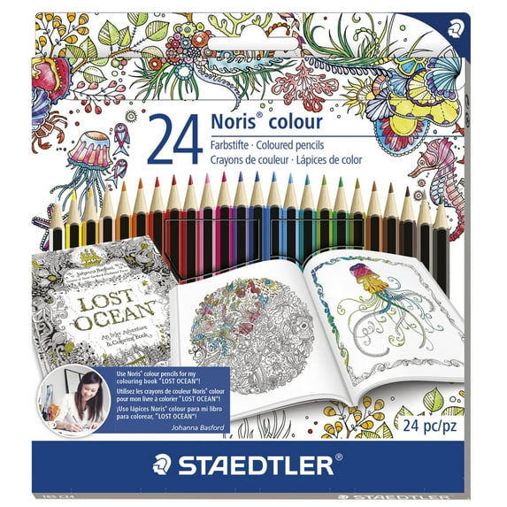 Staedtler Johanna Basford Noris Colored Pencil Set, 24-Colors