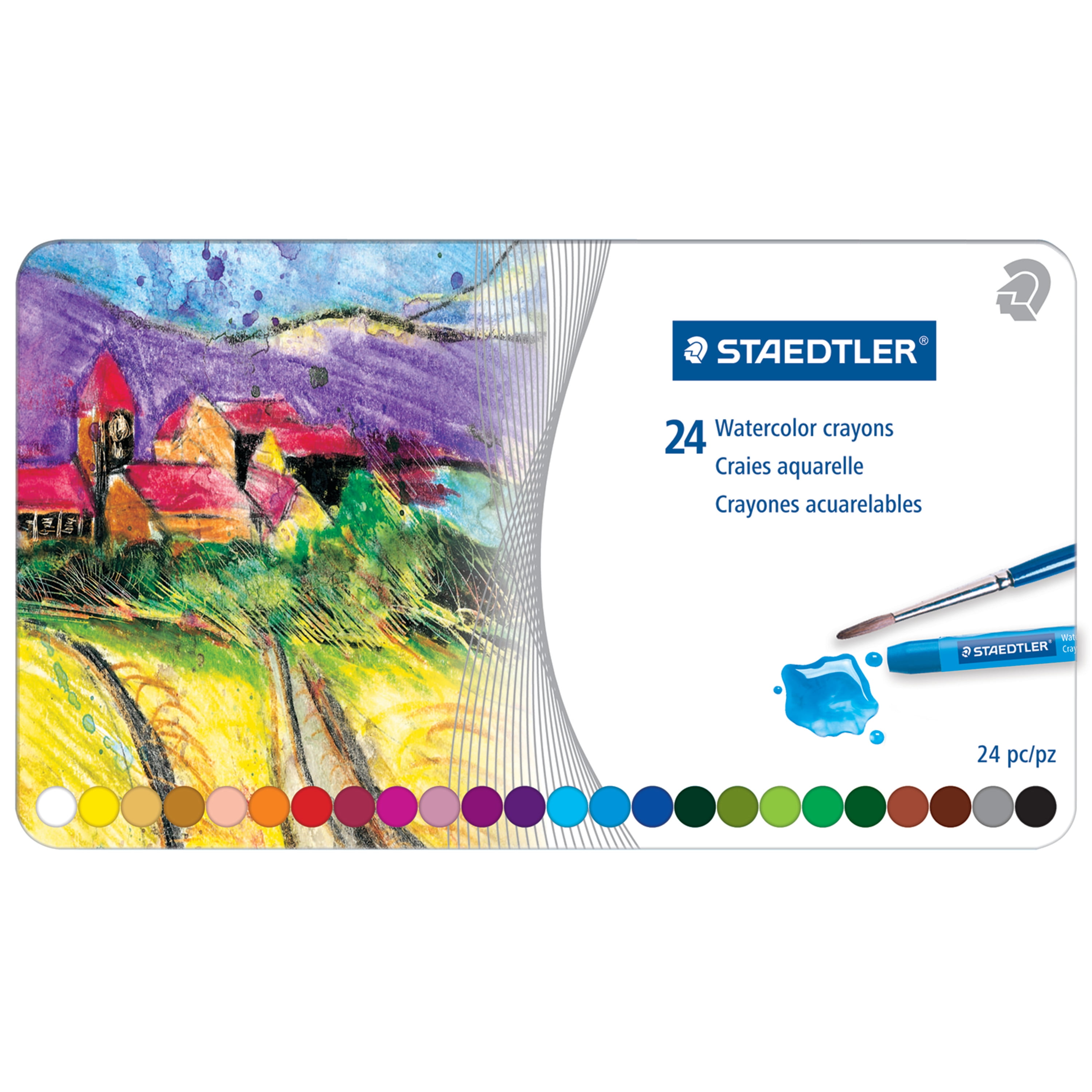 Staedtler Karat Watercolor Crayon Set, 20-Colors