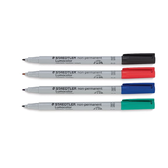 Staedtler Lumocolor Non-Permanent Markers - Medium, Set of 4