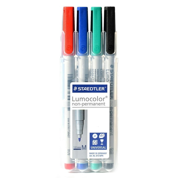 Staedtler Lumocolor Non-Permanent Overhead Projection Markers (3 Packs of 4)