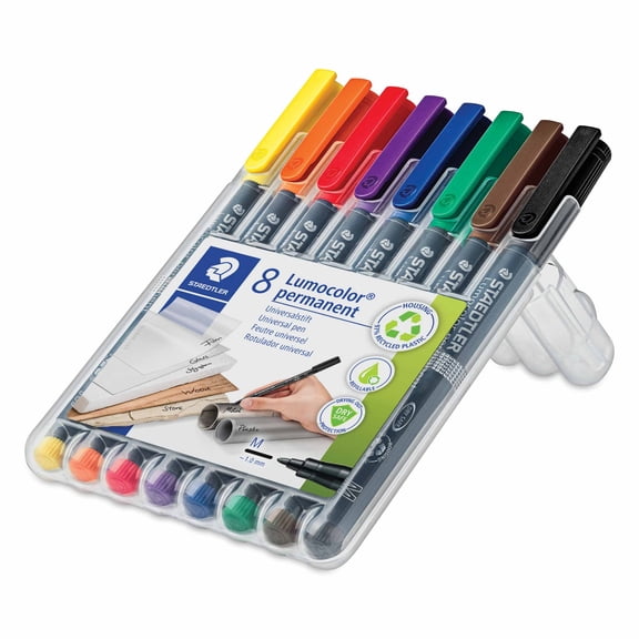Staedtler Lumocolor Permanent Marker Set of 8 - Assorted, Medium