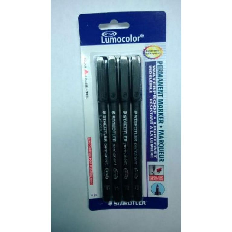tegnebog Duchess kabel Staedtler Lumocolor Permanent Pen 318-9 Fine 0.6mm Line - Black (Pack of 4)  - Walmart.com
