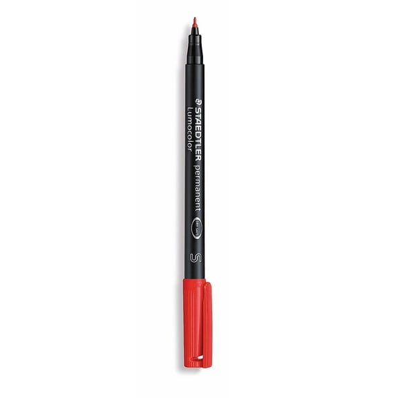 Staedtler Lumocolor Red, Superfine AV Marker (Pack of 10)
