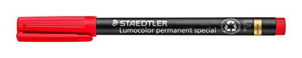 Staedtler Lumocolor Special, Fine, Permanent Marker For Coated surfaces and Glass, Red 319 F-2