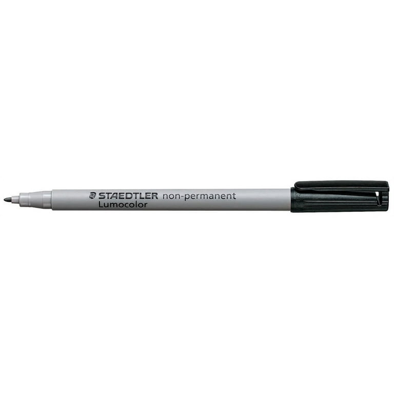 Staedtler Lumocolor Black Fine Permanent Marker Pens Pack of 5