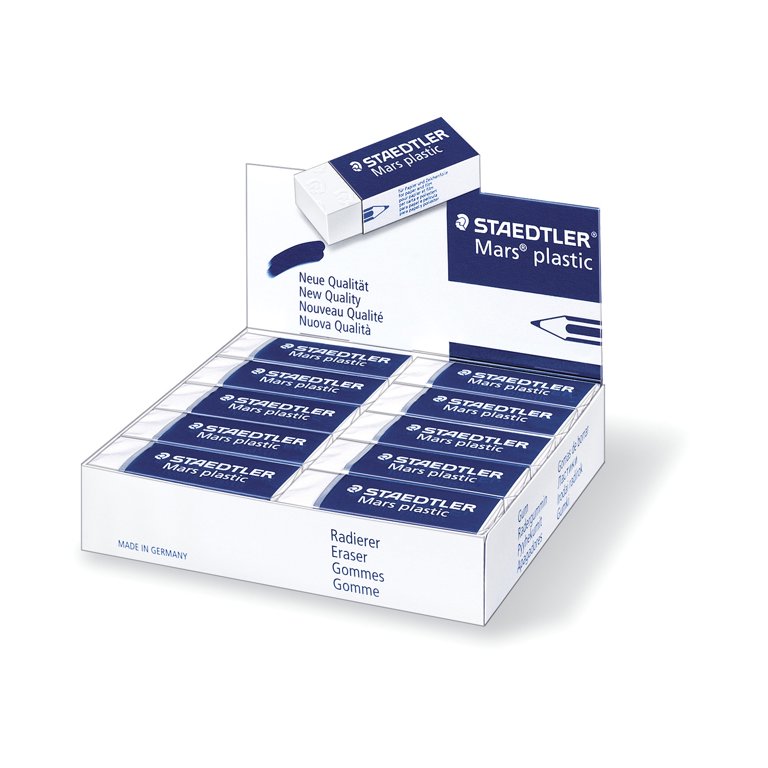 Staedtler Combi Eraser 3x Staedtler Mars Plastic Combi Erasers - Twin Tip For Pencil & Ink, Made In Germany Eraser Stick - Foto 8