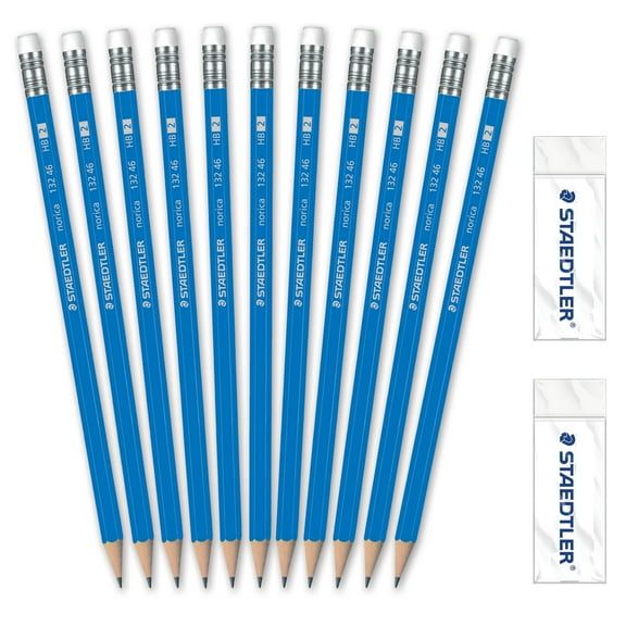 Staedtler Norica Class Pack of 144 Pre-Sharpened HB/#2 Pencils with Erasers, Wood Barrels
