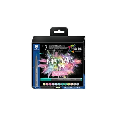 Staedtler Pigment Arts Brush Pens - Pastel Colors, Set of 12