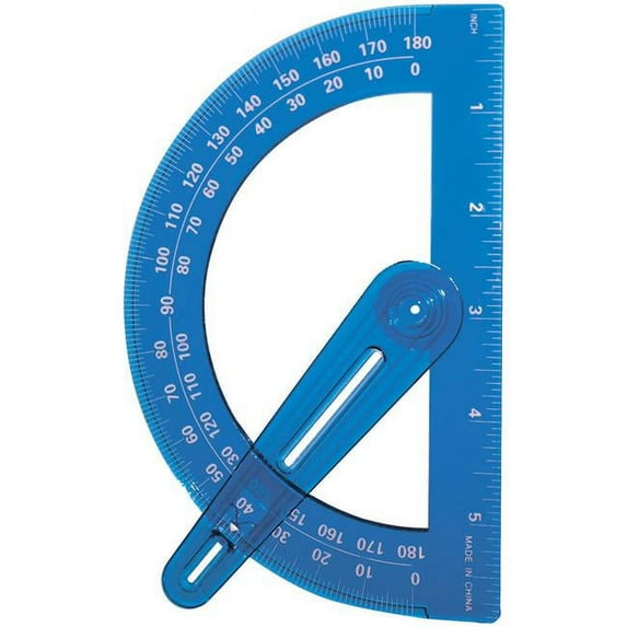 Staedtler® Plastic Protractor, 6", Blue