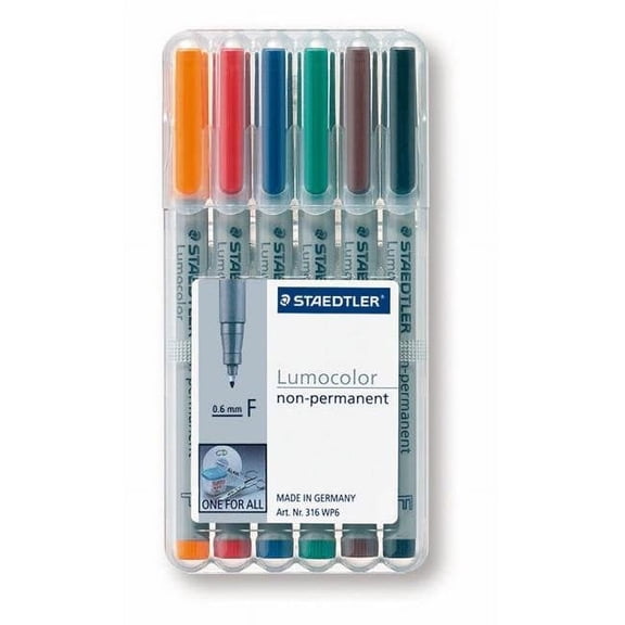 Staedtler ST 314 WP6 A6 Overhead pen Lumocolor, Bold,  permanent 6 pieces