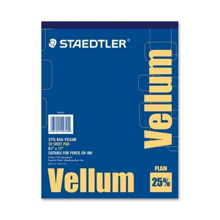 Vellum Tracing Paper, 8.5 x 11, White, 50/Pad Vellum Tracing Paper, 8.5 x 11, White, 50/Pad