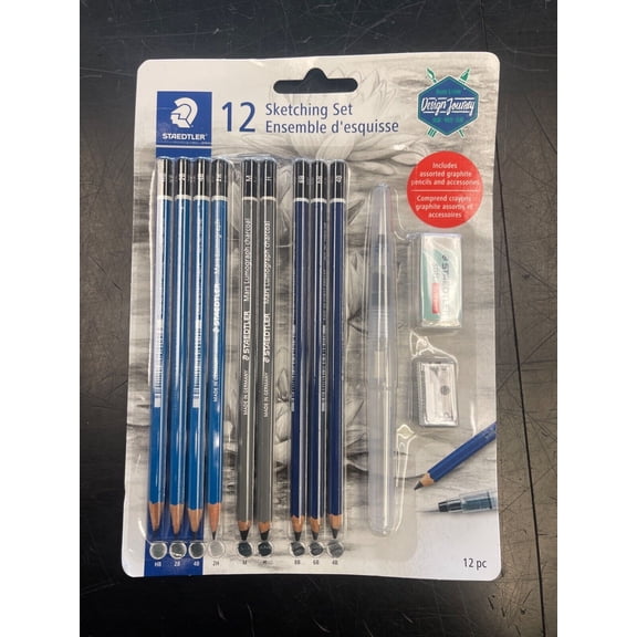 STAEDTLER Mars Lumograph Sketch Set, Includes Accessories, 12 pieces