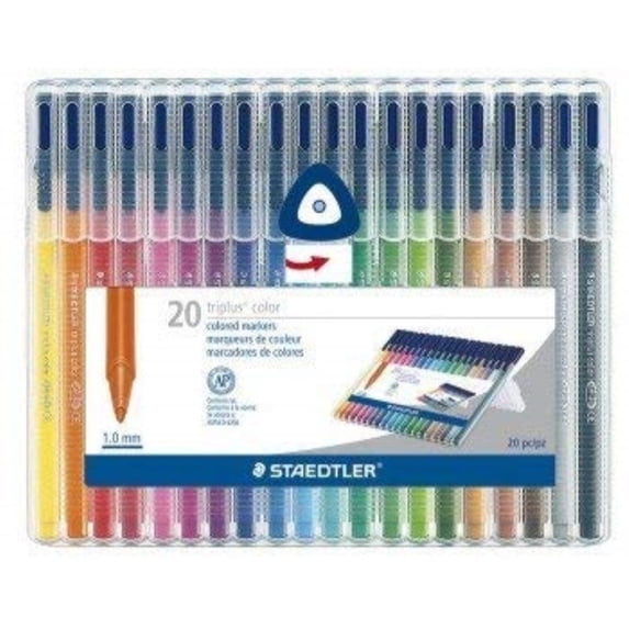 staedtler triplus color - 20 piece colored marker set (1.0mm) (20 piece)